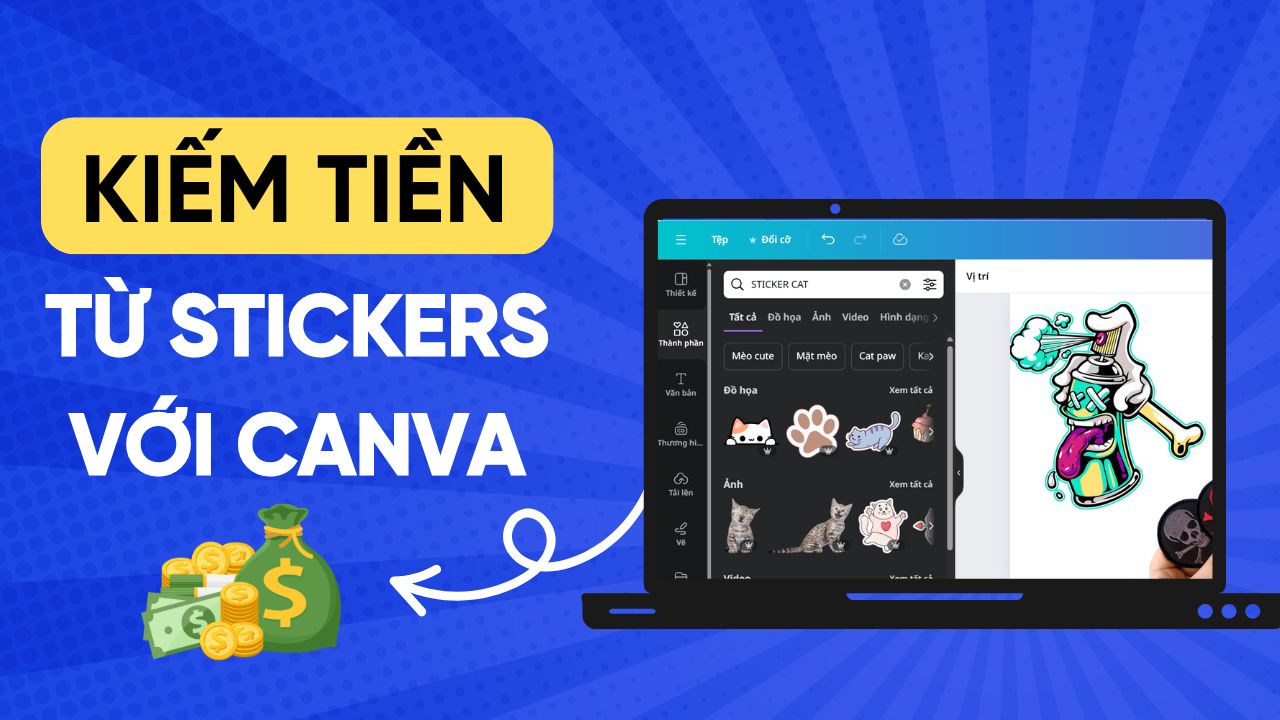 Tự làm sticker để bán trên Canva