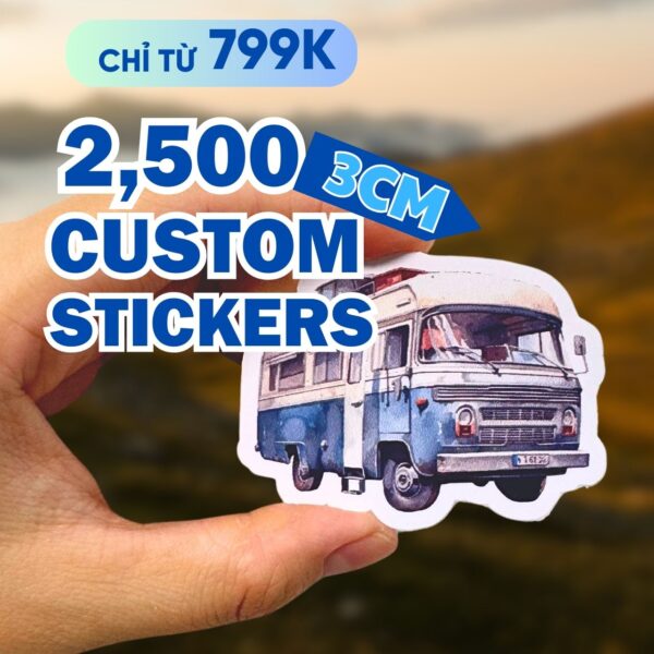 Combo 2500 Stickers Size 3 cm  | Vinyl Sticker