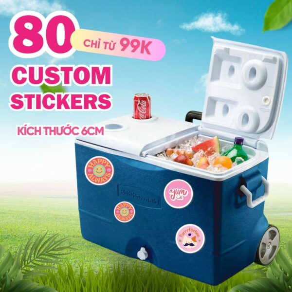 Combo 80 Stickers Size 6 cm  | Vinyl Sticker