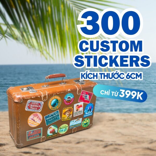 Combo 300 Stickers Size 6 cm  | Vinyl Sticker