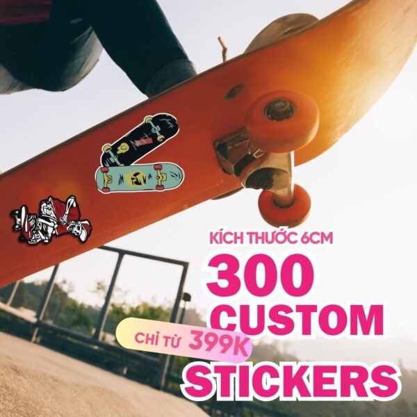 Combo 300 Stickers Size 6 cm  | Vinyl Sticker