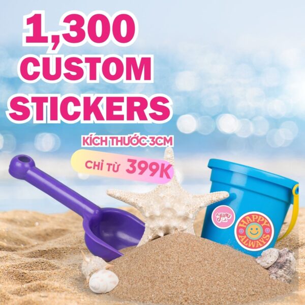 Combo 1300 Stickers Size 3 cm  | Vinyl Sticker