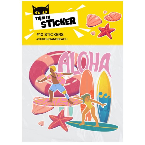 Bộ Sticker SURFINGANDBEACH