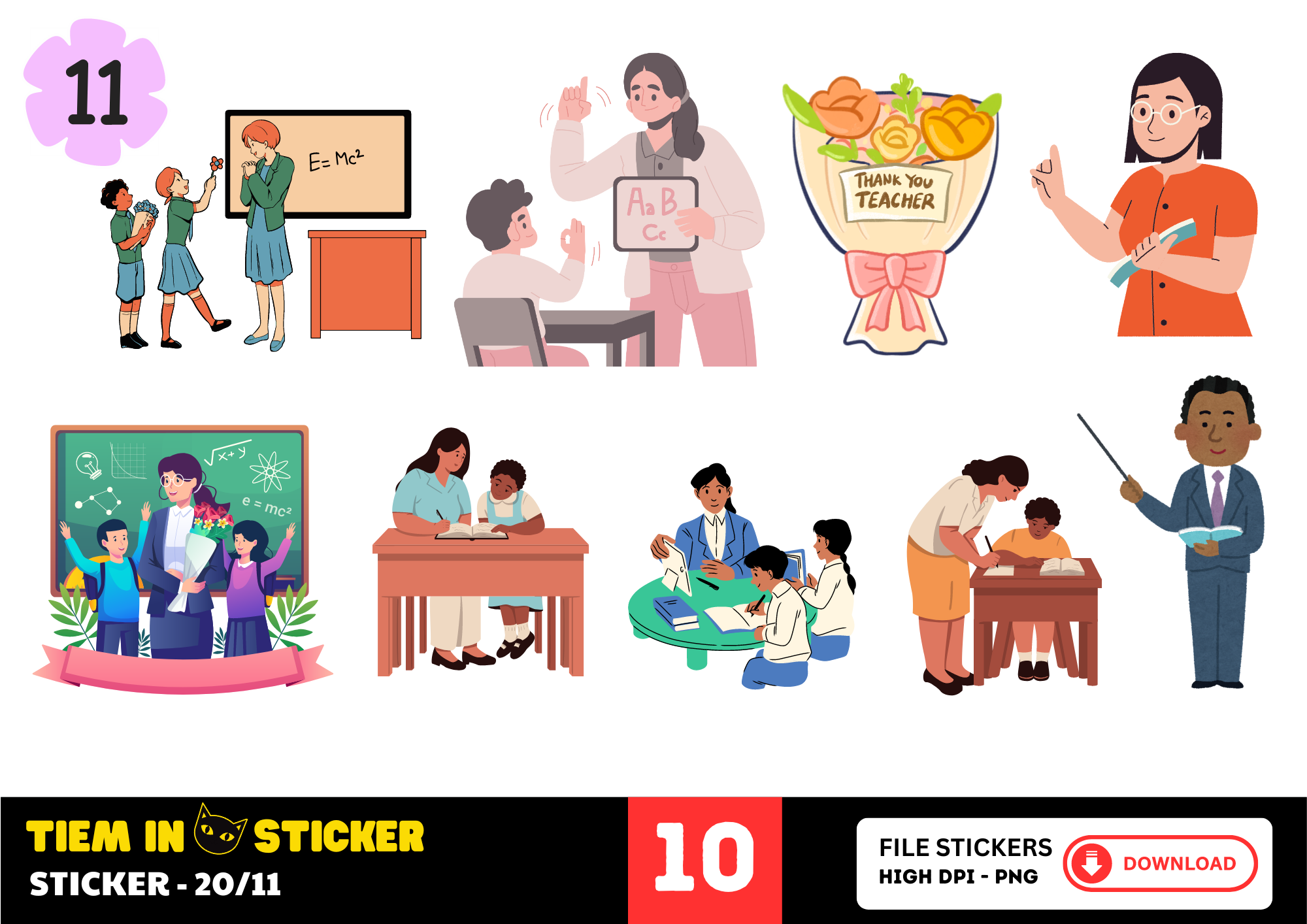 Mẫu sticker 20/11 ý nghĩa chúc mừng ngày Nhà giáo Việt Nam