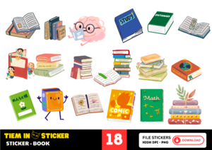 Mẫu sticker book dễ thương cho trang trí sổ tay và thiết kế