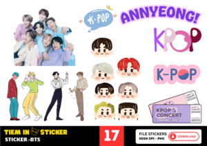 Sticker BTS độc đáo với thiết kế nổi bật