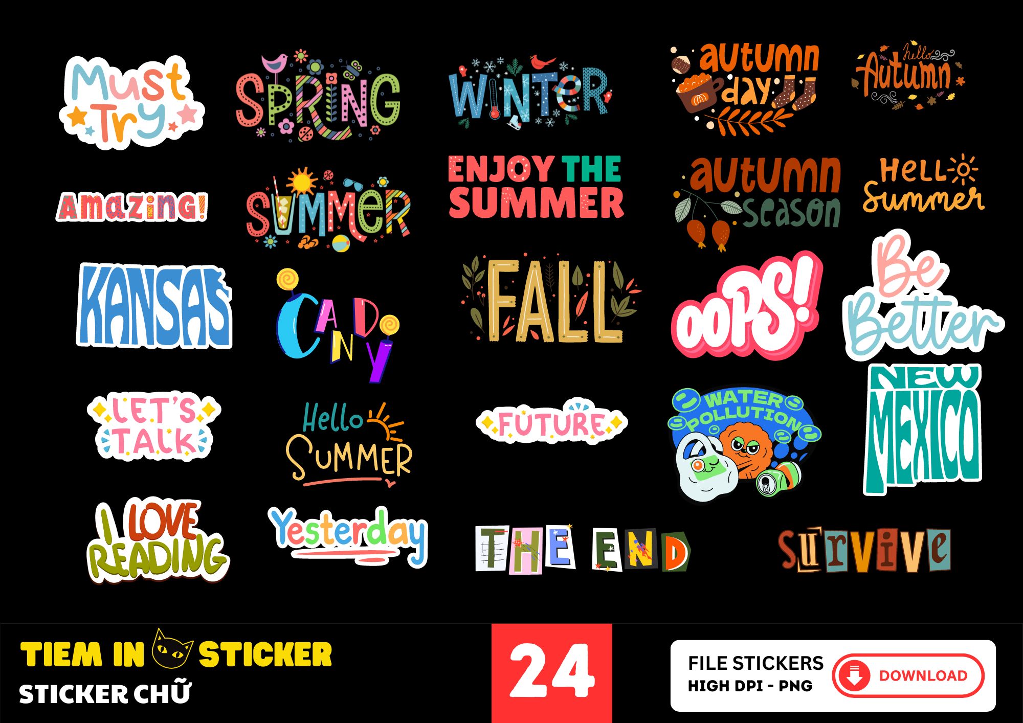Sticker Chữ