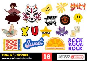 Sticker dán mũ bảo hiểm với thiết kế cá tính và bền đẹp
