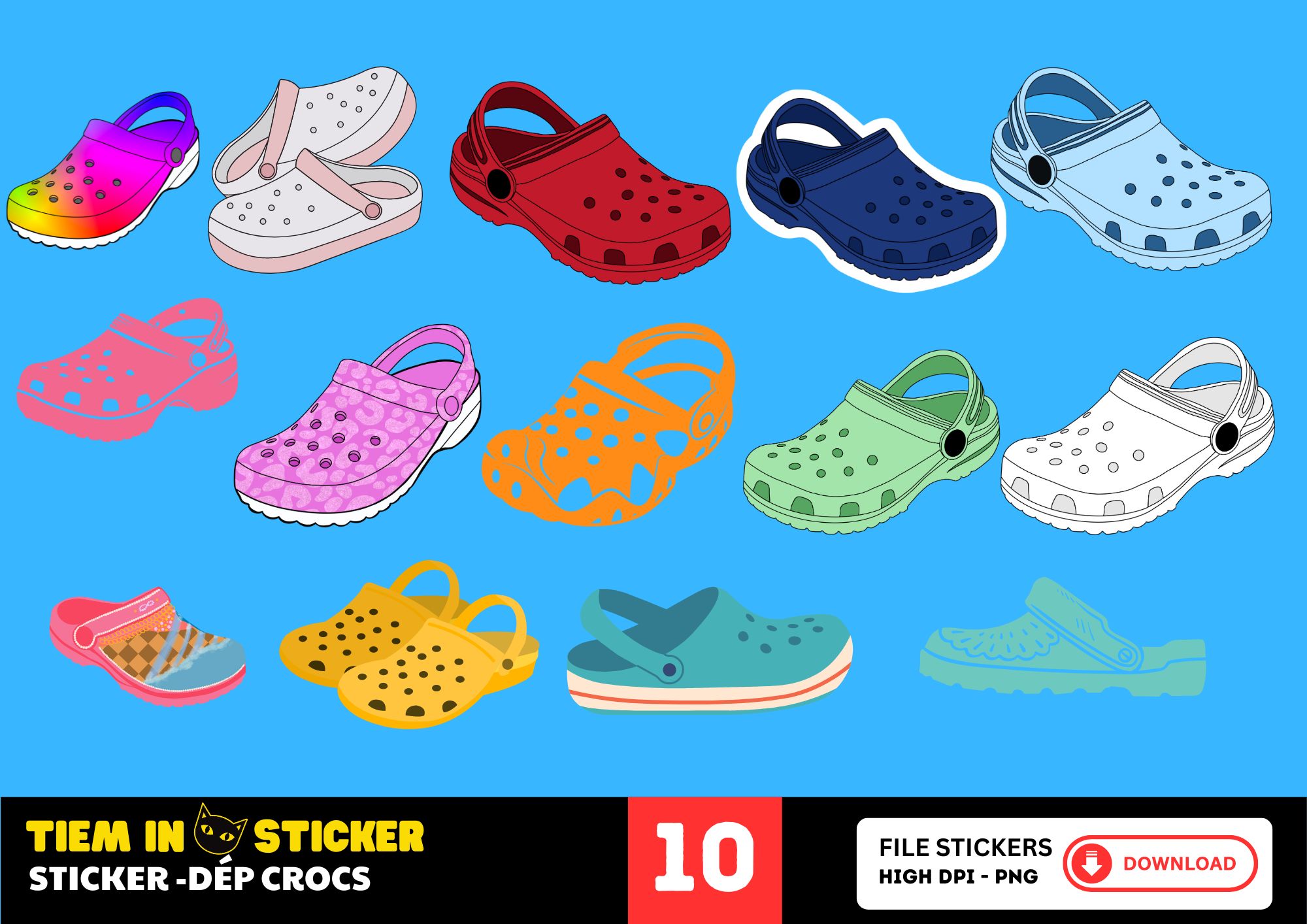 Sticker Dép Crocs