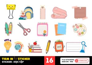 Sticker Học Tập