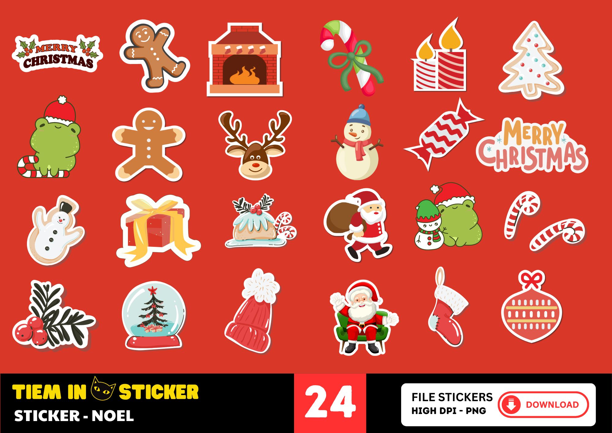 Mẫu sticker Noel trang trí
