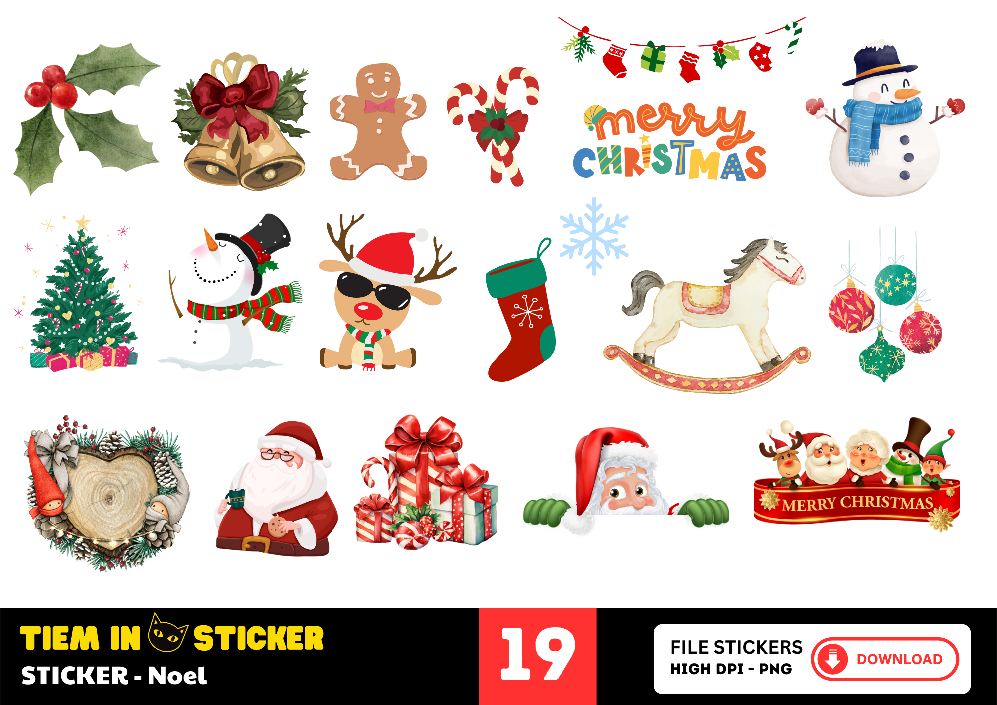 Sticker Giáng sinh sáng tạo để trang trí cửa sổ và tường nhà