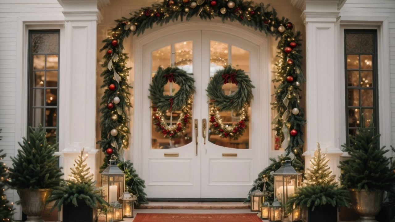Trang trí Noel cửa ra vào